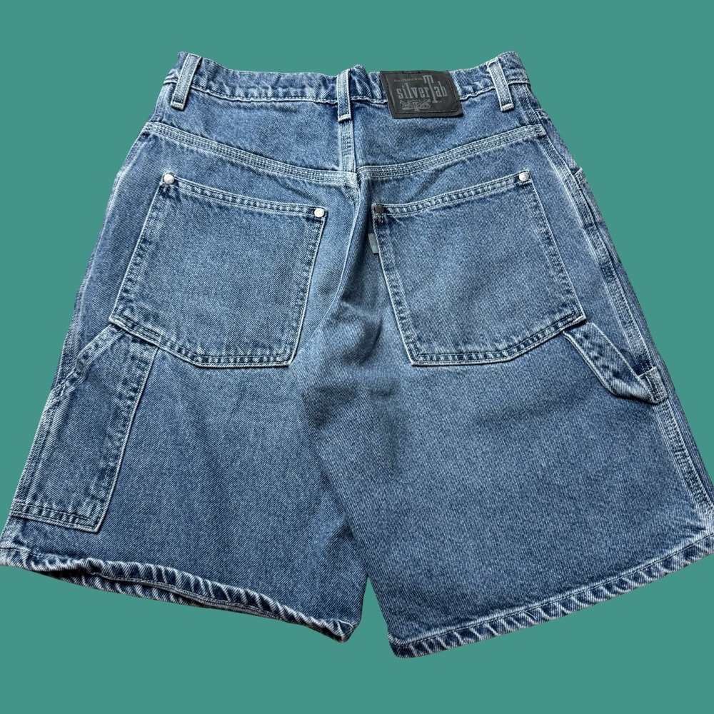Vintage Levis Silvertab Denim Shorts Youth Student 27 Grunge Y2K Carpenter